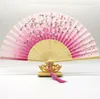 Bamboe Bloem Vouw Hand Fans Bruiloft Chinese Stijl Zijden Fan Kinderen Antieke Vouwen Fan Gift Vintage Feestartikelen SN5279