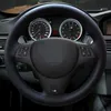 Car Steering Wheel Cover Black Artificial Leather For M Sport M3 E90 E91Touring E92 E93 E87 E81 E82Coupe E88 X1 E84262V