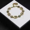 Роскошные дизайнерские браслеты, брендовые браслеты с буквами, знаменитые женские браслеты из 18-каратного золота с кристаллами и стразами, жемчугом, звенья цепи Coupl216y