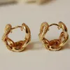 designer jewelry dangle chain earrings clip rectangular thin earring female four-pointed star pendant dangles gold diamond-encrust214m