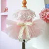 Vêtements de chien robe de chiot peau-toucher animal de compagnie tulle ourlet mariage belle fille mignonne accessoires