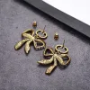 2023 Designer Charm Bow Earrings for Women New Fashion Earring Ladies Retro Copper Old Style Wedding Party Gift G2309919PE-3