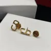 designer merk sieraden goud bungelen oorbel ontwerper voor vrouw mode luxe merk letter V mans stud oorbellen meisjes oorstekers bruiloften cadeau