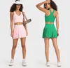 L-18 Tennis Skirt Biker Beach Golf Sport Pleated Student Yoga Outfits Running Fitness Shorts Quick-drying Double-layer Anti-exposure Gym Clothes