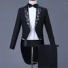 Men's Suits & Blazers Blazer Pants Men's Dress Tuxedo Suit Piano Costume Chorus Conductor's Male Set 2 Pieces 1216-310o