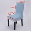Housse de chaise universelle en Spandex, couleur sélective, amovible, grande housse élastique, siège de cuisine moderne, Case237z