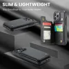 Caseme Premium Deri Flip 4 Kart Tutucu Cüzdan Kılıfları İPhone 15 Pro MAX 14 13 12 11 XR XS X 8 7 Plus Kickstand Telefon Kapağı Konik