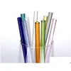 Drinking Straws Wholesale Colored Borosilicate Cocktail Glass Sts Length 20Cm Strait 8Mm St For Party Ship Drop Delivery Home Garden Otie3