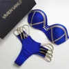 Damenbadebekleidung Goldprägung Bikini Set Sexy gepolsterte Frauen Badeanzug Push Up Bandeau Bademode Sommer Beachwear Brasilien Badeanzug L230909