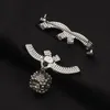 التصميم الفاخر المجوهرات لؤلؤة بروش النساء الحب الماس الأبجدية اطلاق مع بروش بروش الموضة زوجين ملحقات الملابس هدية 18K الذهب 268C
