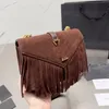 High quality Designer Bag Shoulder bag Woman cross body bag Fashion handbag classic tassel design suede material chain hand crossbody shoulder bag