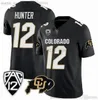 Stitched 2023 NCAA Colorado Buffaloes maglie da calcio 2 Shedeur Sanders 12 Travis Hunter College Personalizza Nero Bianco Uomo Donna Gioventù