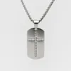 Colares Pingente Esculpido Quadrado Aço Inoxidável Homens Canelados Cristal Cruz Dog Tag Colar Amuleto Jewelry262U