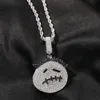 Hip Hop Rapper Men Shiny Diamond Pendant Gold Silver Necklace Cartoon Boy Pendant Zircon Jewelry Night Club Accessory Sweater Rope Chain 24inch 1820