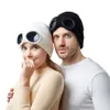 Lunettes de pilote, bonnets de Ski, chapeau pour hommes, femmes, Couples, chapeaux assortis, fil à la mode, casquette de neige épaisse, chauffe-tête d'hiver