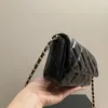 Borsa a mano da donna di lusso con motivo a rombi Borsa a tracolla a quadri con diamanti in pura pelle con manico in metallo Mini bag Tote Bag