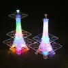 Décoration de fête Coloré Lumineux LED Cristal Tour Eiffel Cocktail Porte-gobelet Stand VIP Service S Verre Glorifier Présentoir D248Z