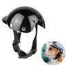 Vêtements de chien Casques de chat pour animaux de compagnie pour motos vélo cool noir ABS plastique chapeau de mode casque chiot protéger casquette de protection fournitures209n