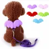 Mignon ange laisses et colliers pour chiens de compagnie ensemble laisses pour chiots pour petits chiens chats concepteur aile réglable harnais pour chien accessoires pour animaux de compagnie HJ231Q