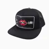 Chapeau de créateur chromé, broderie de lèvres masculines, casquette de Baseball Pingyang féminine avec filet pare-soleil Hip-hop, lettre de voyage H27K