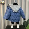 Jackor 4 14 år Autumn Winter Boys Jacket Warm Kid Children Girl Coat Hooded dragkedja Ytterkläder Födelsedagspresent Barnkläder 230909