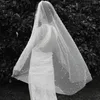 Bridal Veils Short Wedding Veil With Pearls Elegant 120CM One Layer Pearl Metal Comb Bride Veu De Noiva318y