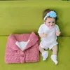 Sleeping Bags SMGSLIB Baby Winter Warm Infant Button Knit Swaddle Wrap Swaddling Stroller Toddler Blanket 230909