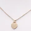 Hot selling stainless steel heart-shaped necklace, short necklace for women, 18k gold titanium steel single heart necklace