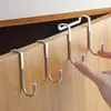 Hooks & Rails Stainless Steel Hook Double S-shaped Sundries Hanging Punch- Kitchen And Bathroom Cabinet Door HookHooks2452