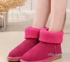 2023Factory price women snow boots Soft comfortable Cashmere knitting and sheepskin fur combination keep warm boot Birthday Christmas