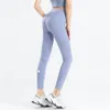 LL Women Yoga Leggins Pants Fitness Push Up Ćwiczenie z kieszonkową siłownią płynne brzoskwiniowe ciasne spodnie328f