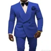 2020, esmoquin de novio para padrinos de boda de Jacquard de marfil hecho a medida, trajes de hombre con doble botonadura, chaqueta para hombre de boda, traje de 2 piezas Homme211K