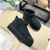 Designer stövlar för kvinnor ugges australien snö boot kvinnor tasman tazz tozzs ultra mini plattform stövlar vinter mocka ullskor damer varm päls ankel bootes