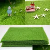 Autres fournitures de fête d'événement 1pcs 15cm / 30cm de prairie artificielle Simation mousse pelouse gazon faux tapis d'herbe verte tapis bricolage micro terres ot4pd