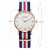 CAGARNY Uhren Damenmode Quarzuhr Uhr Frau Roségold Ultradünnes Gehäuse Nylonarmband Casual Ladies246j