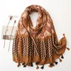 Missoni – écharpe géométrique ondulée en coton et lin pour femme, châle long, niche, printemps, été, automne et hiver, 241e