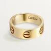 5 5mm TOP Love ring V oro 18K misura USA non tramonterà mai fede nuziale riproduzioni ufficiali del marchio di lusso Con scatola coppia anelli Prem265y