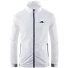 Herrjackor 2023 Spring Autumn Men's Golf Jacket mode casual vattentät solskydd Vindbrytare kappa blixtlåsbomb246o