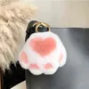 2021 Femmes Clé De Voiture Pendentif Vison Fourrure Chat Patte Jouet Porte-clés Mignon Sac Charme Ornements Doux Pompon En Peluche Mignon Ours Griffe Porte-clés H11262738