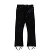 Mäns jeans designers man jeans ga målade stänk-bäck byxor hål street pop mode kvalitet klassisk mäns denim slacks plus size m-xxl x0911