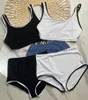 Womens Swimwear Brazilian Sport One Pieces Swimsuit White Black Designer Swimwear Women Sexy Monokini 2023 Bathing Suit Ribbing Bikinis Set With Tags XL Biquini Fem