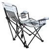 Кемпинговая мебель Ozark Trail Lounge Lounge Camp Chair с отдельной подставкой для ног Сине-белый мягкий подголовник с геодизайном для взрослых HKD230909