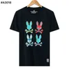 Physcho Bunny Mens T Shirts Psychological Bunny Chemise Psyco Bunny Shirt Men Designer Skull Rabbit Högkvalitativa Korta ärmar Crazy Psychological Bunny 1135