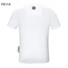 Maglietta Phillip Plain Designer Shirt Summer Waves Short Waves T-shirt Luxury Skull Mashi