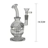 NMH-9-Stil Mini-Wasserpfeifen Glasbong Recycler Rauchen Wasserpfeife Dab Rig 14,5 cm Höhe mit 10 mm Gelenk