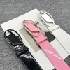 Designer lyxbälten kvinnor mode pu läder ceintures bredd 3,8 cm unisex casual trendig svart vit rosa bokstav d smidig spänneband