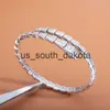 Chain Designer Bracelets Luxury Silver Torque Bangle Bamboo Bone Bracelets For Women Adjustable Serpentine Full Diamonds Bracelet 3 Colours Casual Party Gift Jewe