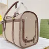 Pet Designer Carrier Dog Bag Cat Carriers Case Sacs à main Classique Ventilation Net Pratique Voyage Extérieur Web Beige Ébène Toile Me304z