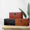 Watch Boxes Wooden Box Organizer Case Double Layer Brown Men's Jewelry Storage Display Ring Necklace Bracelet Gift292S