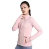 LUL JOGA JASTION Damska definicja trening sportowa sportowa kurtka fitness sport Szybki suchy aktywny odzież Top Solid Zip Up Bluza sportowa Hot Sprzedaż